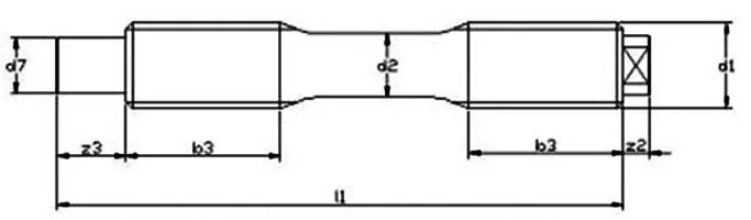 DIN 2510 Form ZU Stud Bolt Dimensions