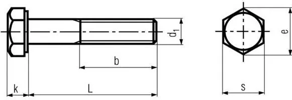 DIN 931 Hex Bolt Dimensions (Metric)