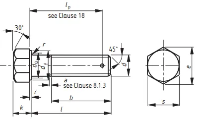 ISO metric precision hexagon bolts and screws