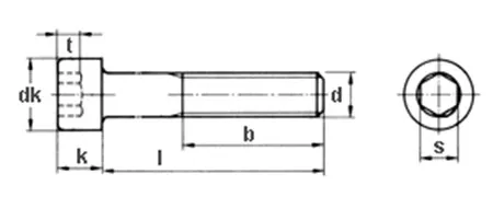 Dimensions of Hexagon Socket Head Cap Screws
