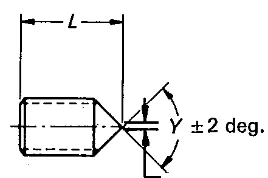 Dimensions of metric socket set screws
